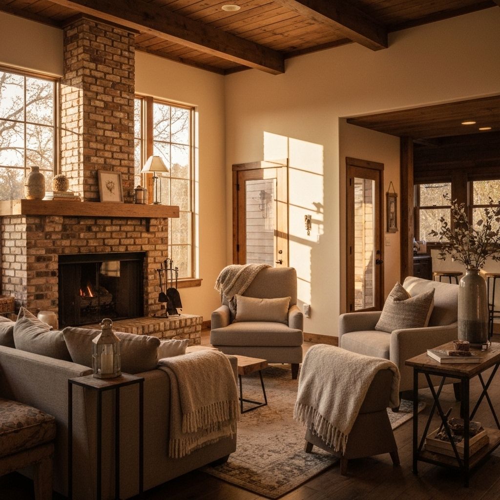 Houston home with fireplace